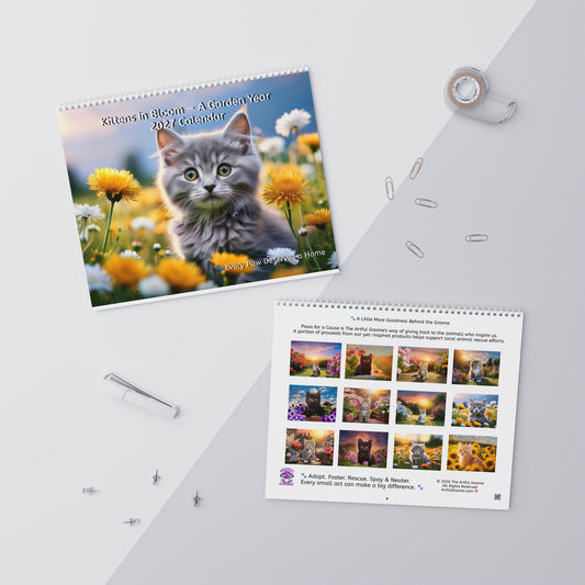 Kittens in Bloom — A Garden Year 2027 Calendar