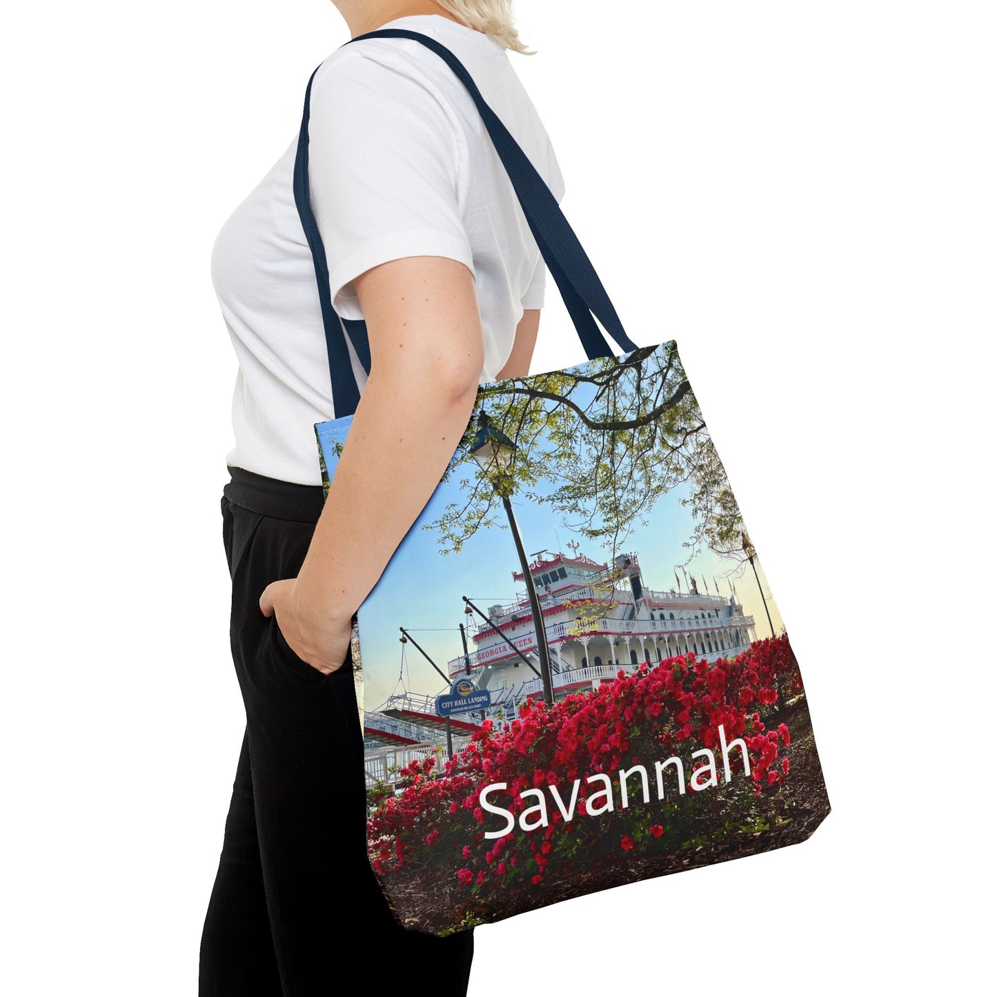 Riverboat & Blooms - Savannah Tote Bag