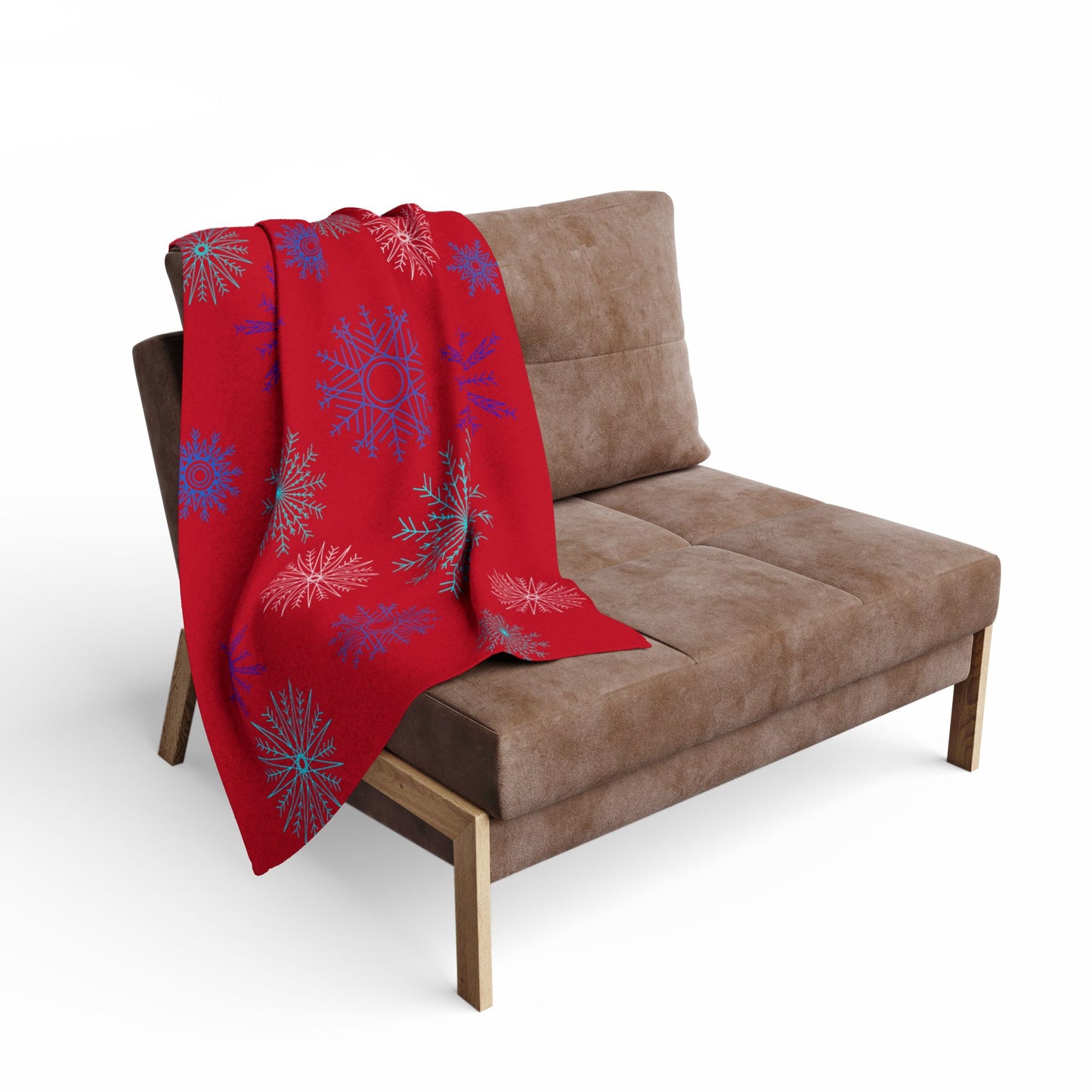 Let it Snow on Red Fleece Blanket
