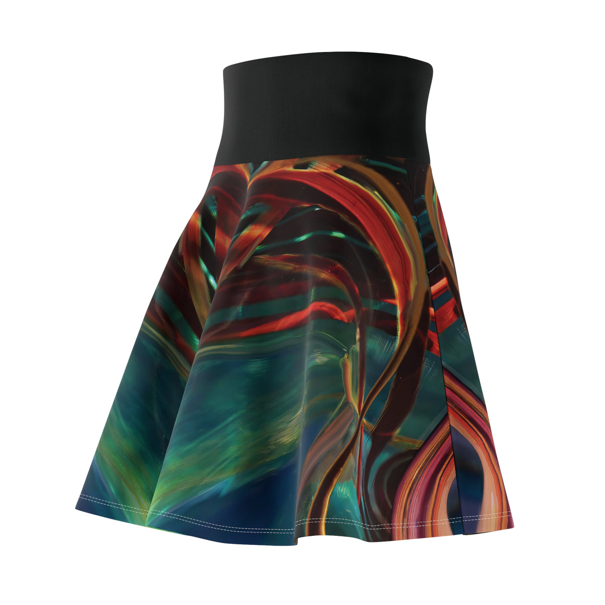 Emerald Ember Flared Skirt