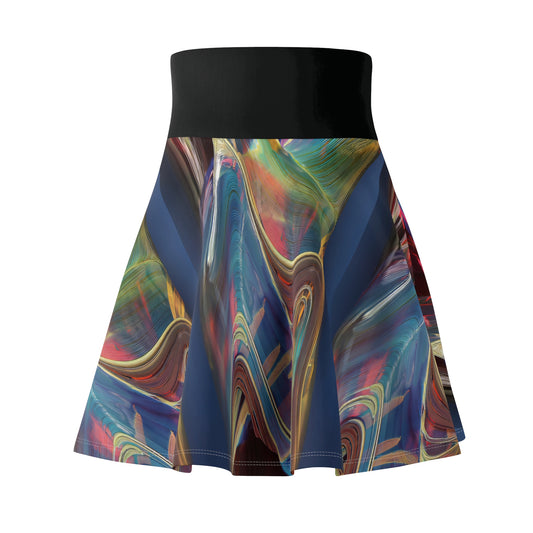 Prismatic Flow Flared Skirt