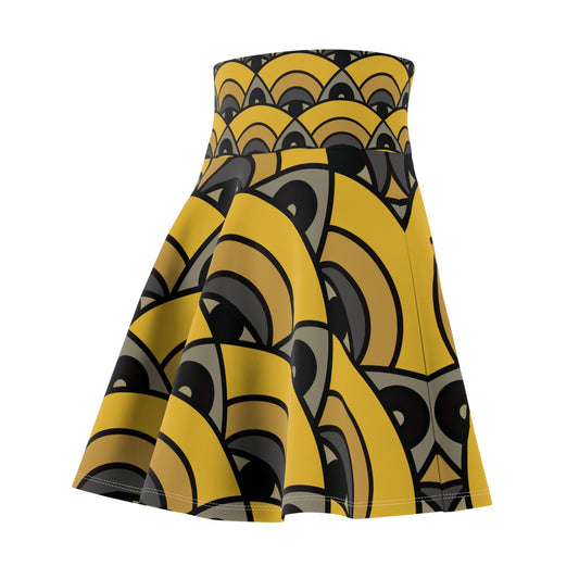 Golden Fanfare Flared Skirt