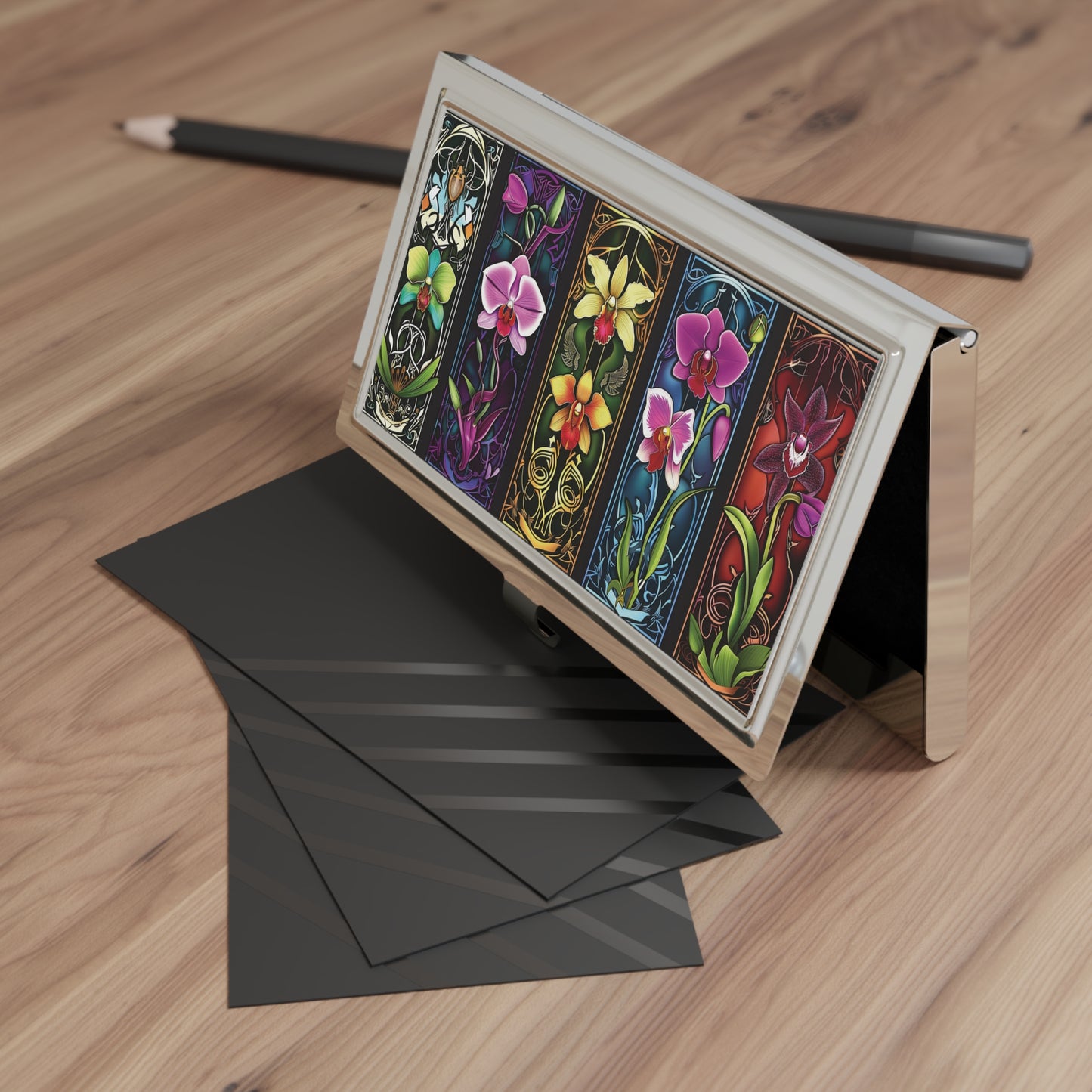 Orchid Nouveau Card Holder