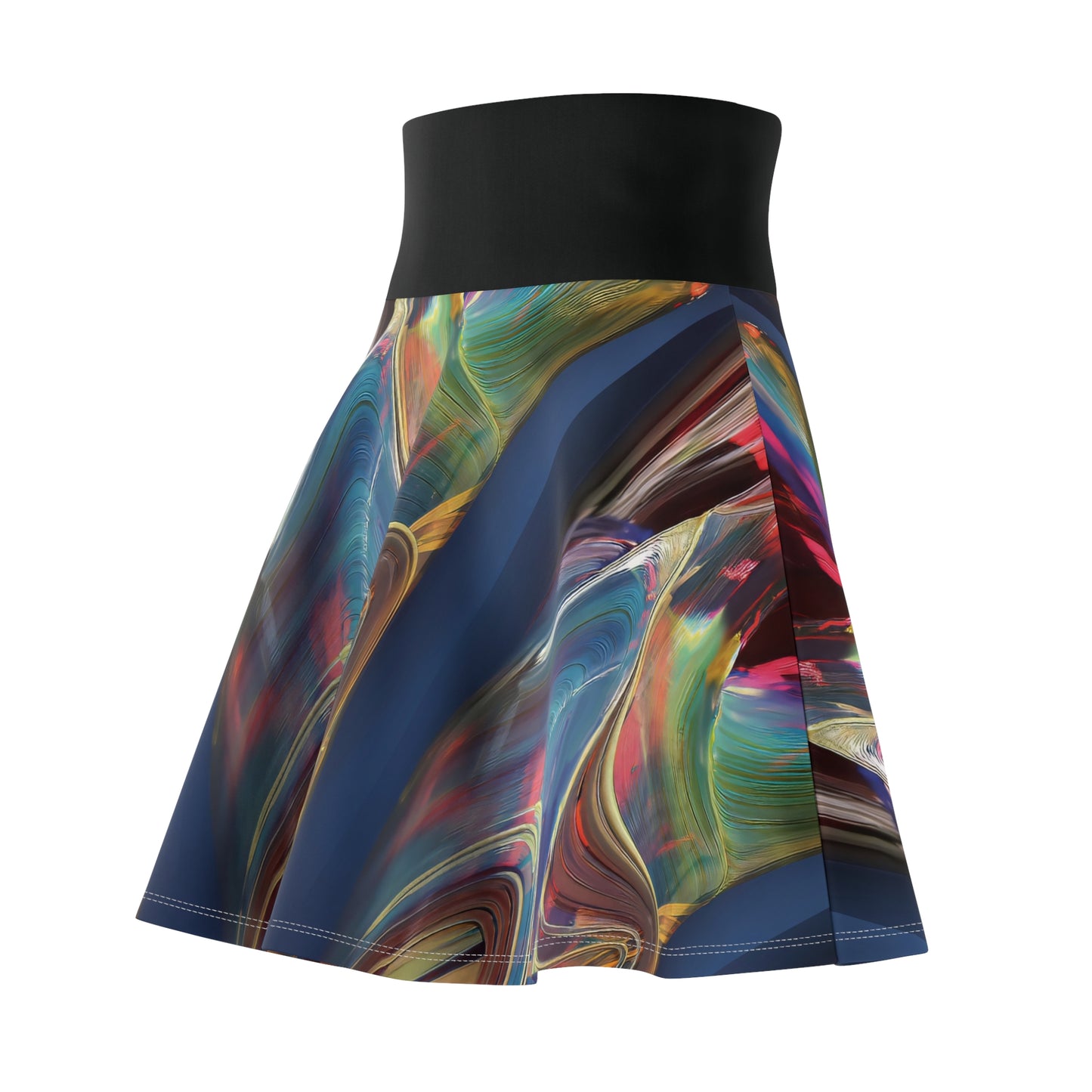 Prismatic Flow Flared Skirt