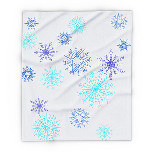 Let it Snow on White Fleece Blanket