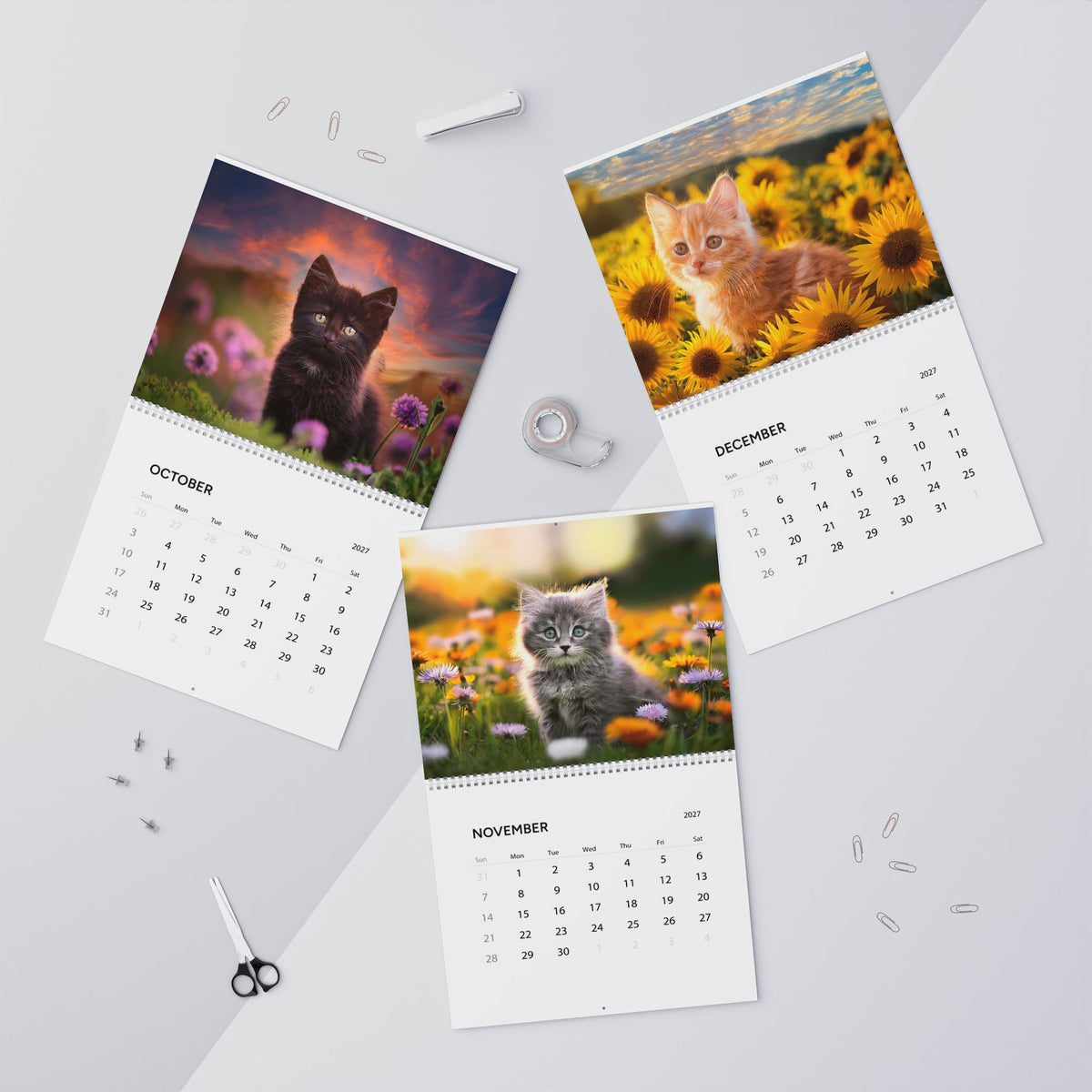 Kittens in Bloom — A Garden Year 2027 Calendar
