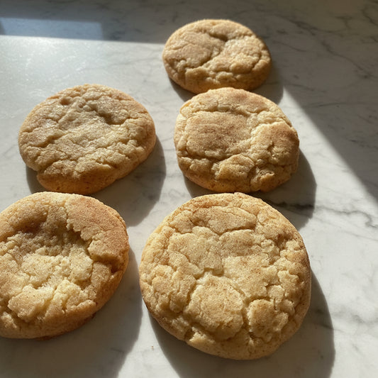 Baked cookies on a cooling rack
