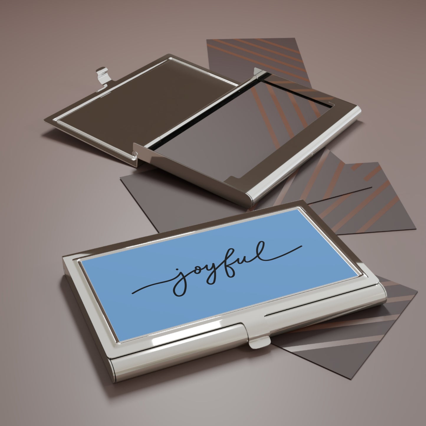 Joyful - Blue Card Holder