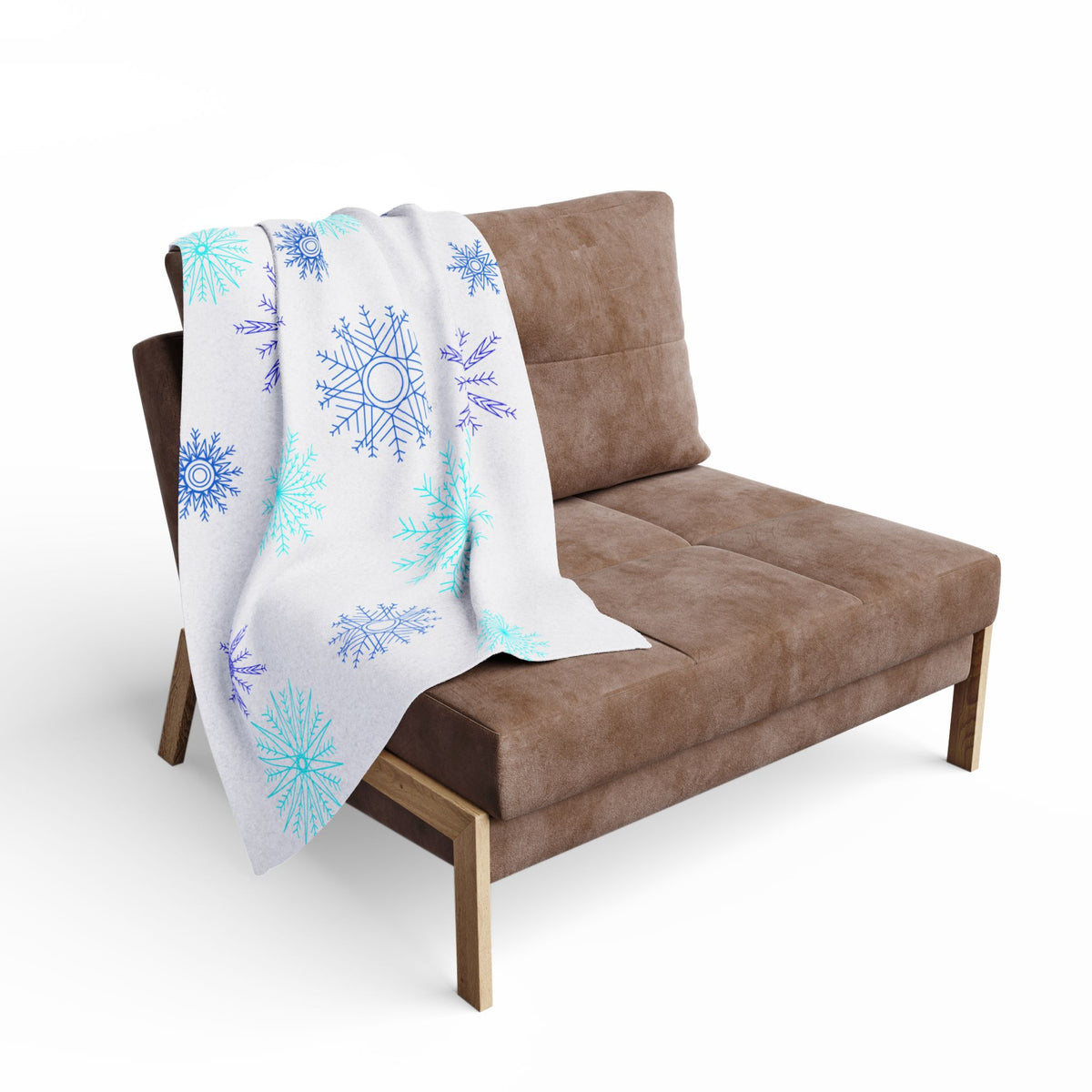Let it Snow on White Fleece Blanket