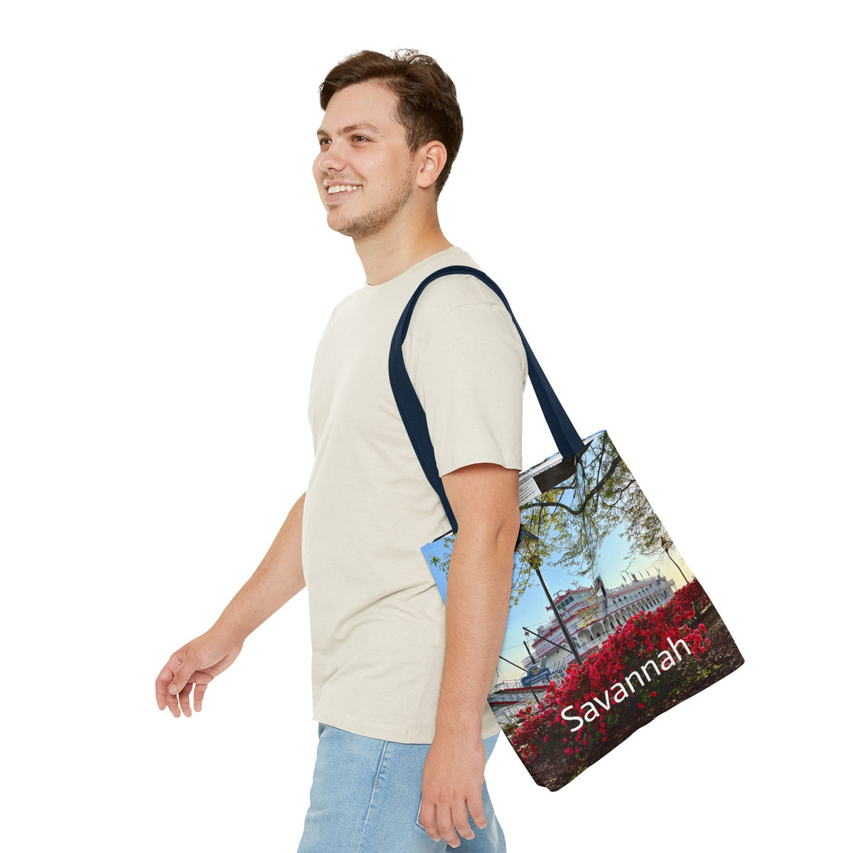 Riverboat & Blooms - Savannah Tote Bag