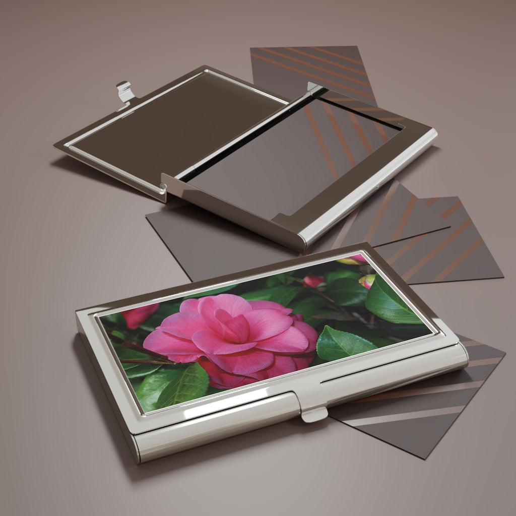 Purple Dawn Camellia Card Holder