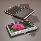 Purple Dawn Camellia Card Holder