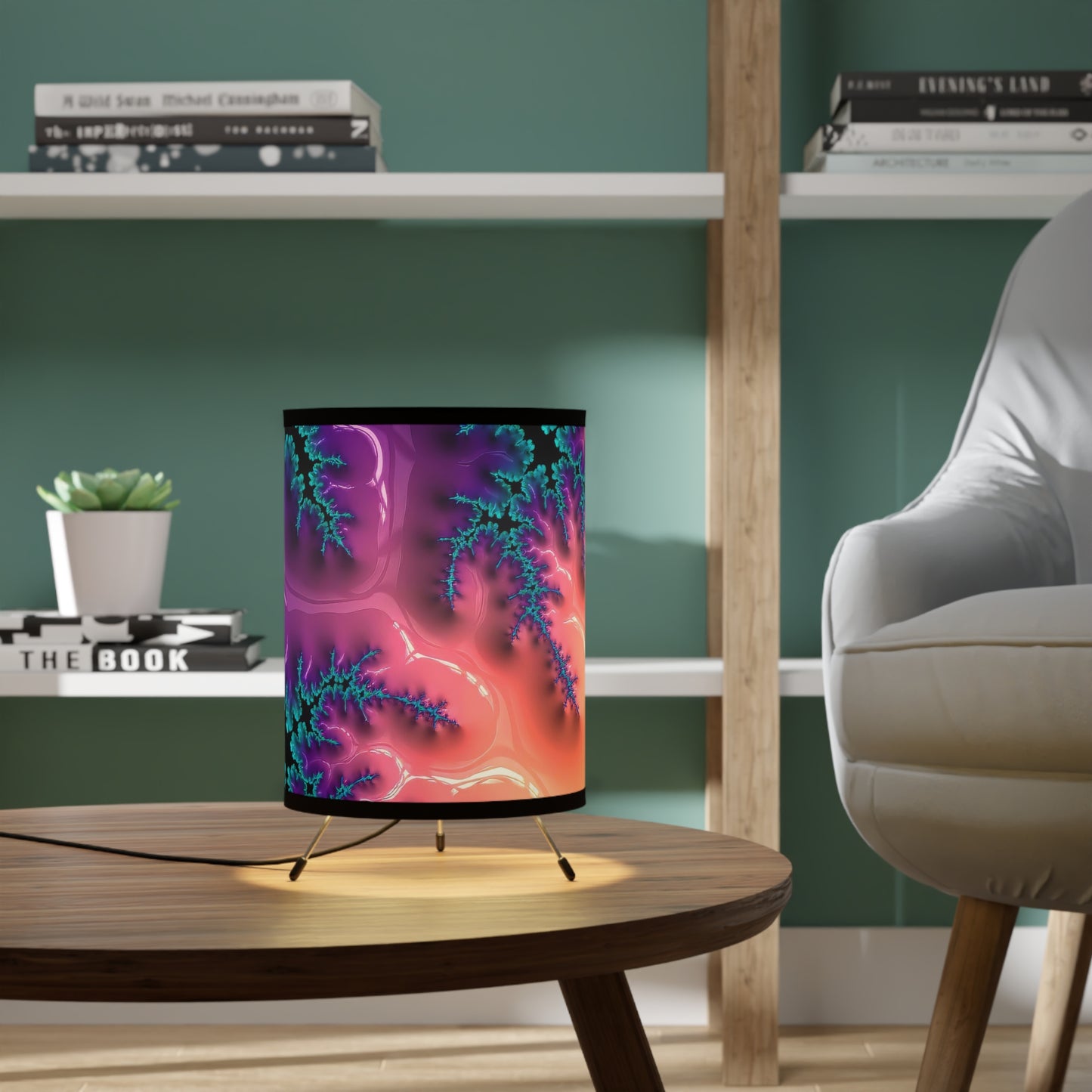 Fractal Ember Tripod Lamp