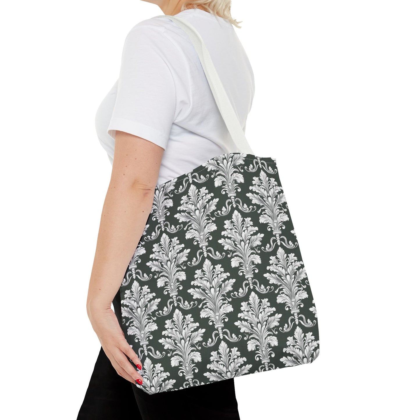 Silverleaf Damask Tote