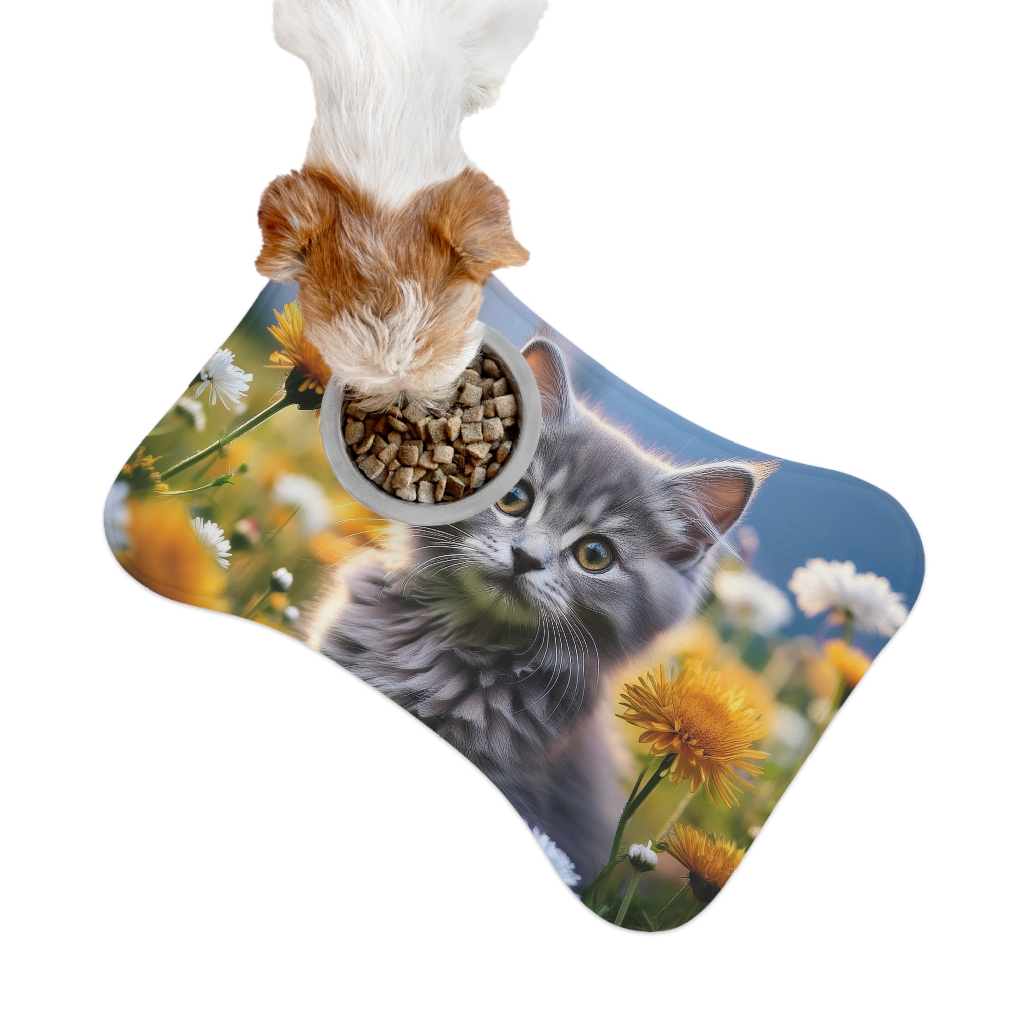 Gray Kitten Feeding Mat