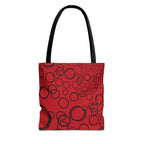 Bubbles on Red Tote