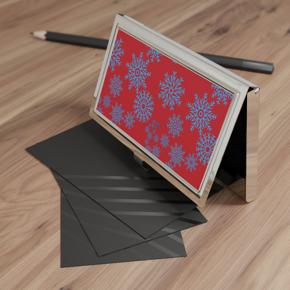 Snowfall in Bloom - Red Card Holder
