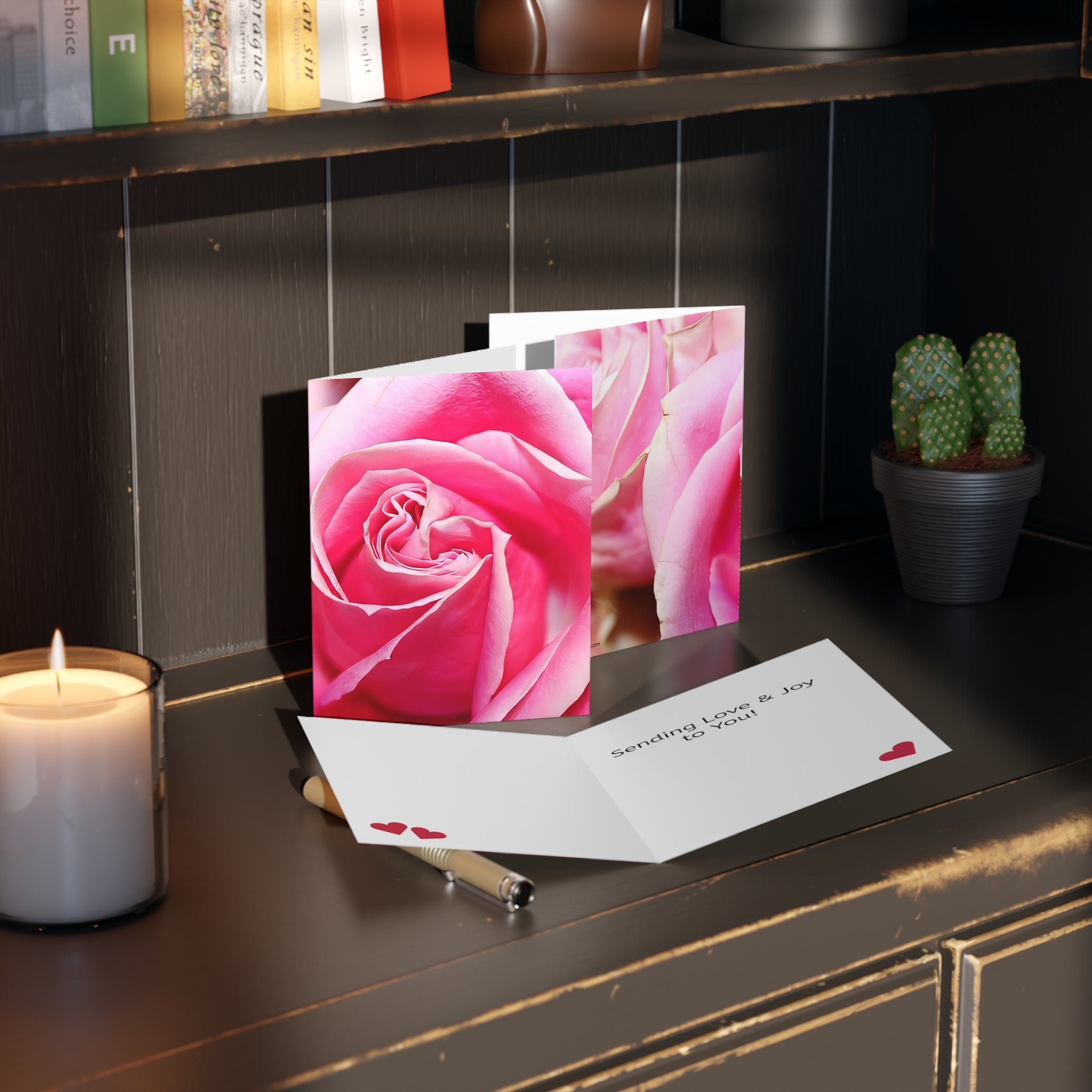 Rose Heart Greeting Cards