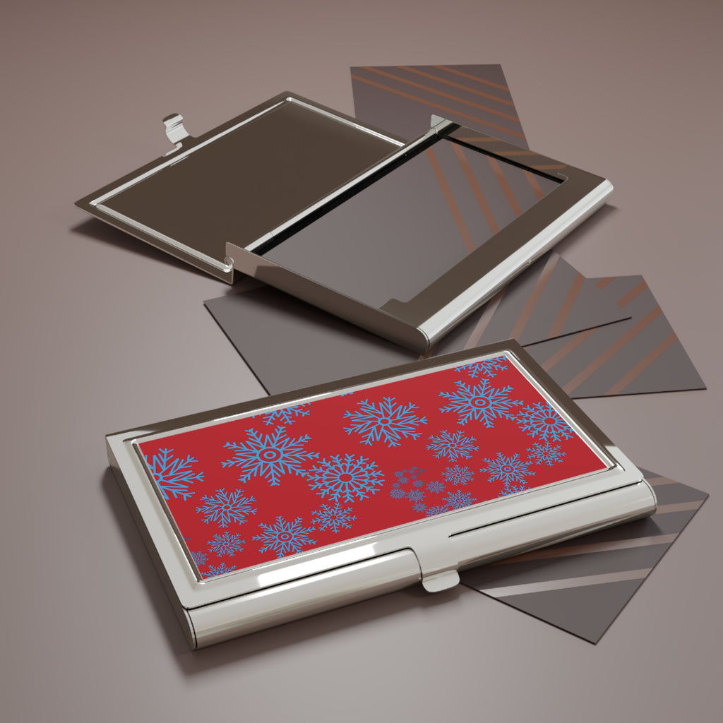 Let it Snow on Red Card Holder