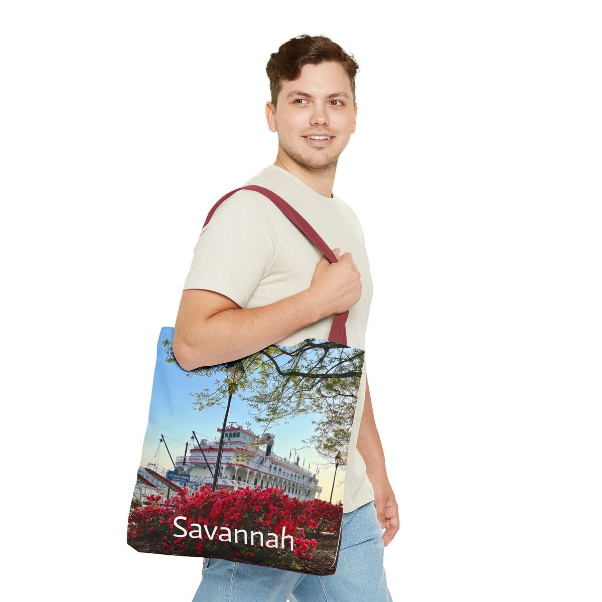 Riverboat & Blooms - Savannah Tote Bag