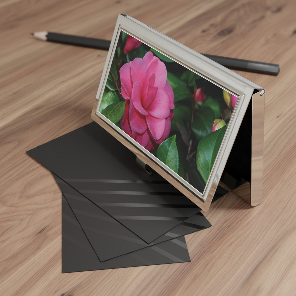 Purple Dawn Camellia Card Holder