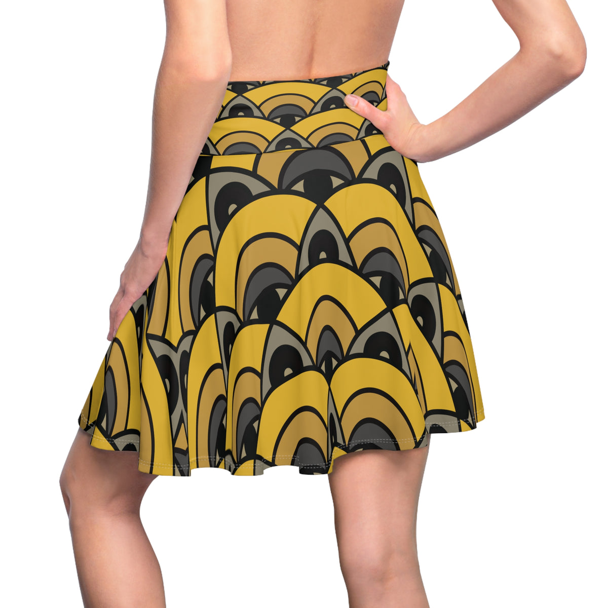 Golden Fanfare Flared Skirt