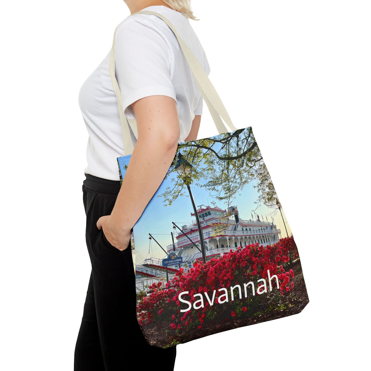 Riverboat & Blooms - Savannah Tote Bag