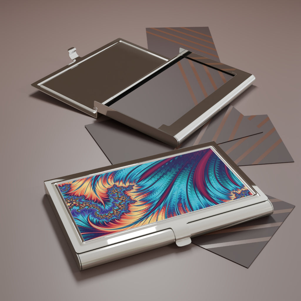 Fractal Feathers Card Holder