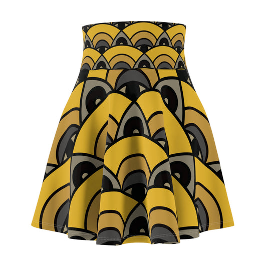 Golden Fanfare Flared Skirt