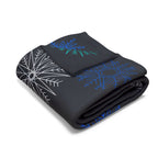 Let it Snow on Black Fleece Blanket