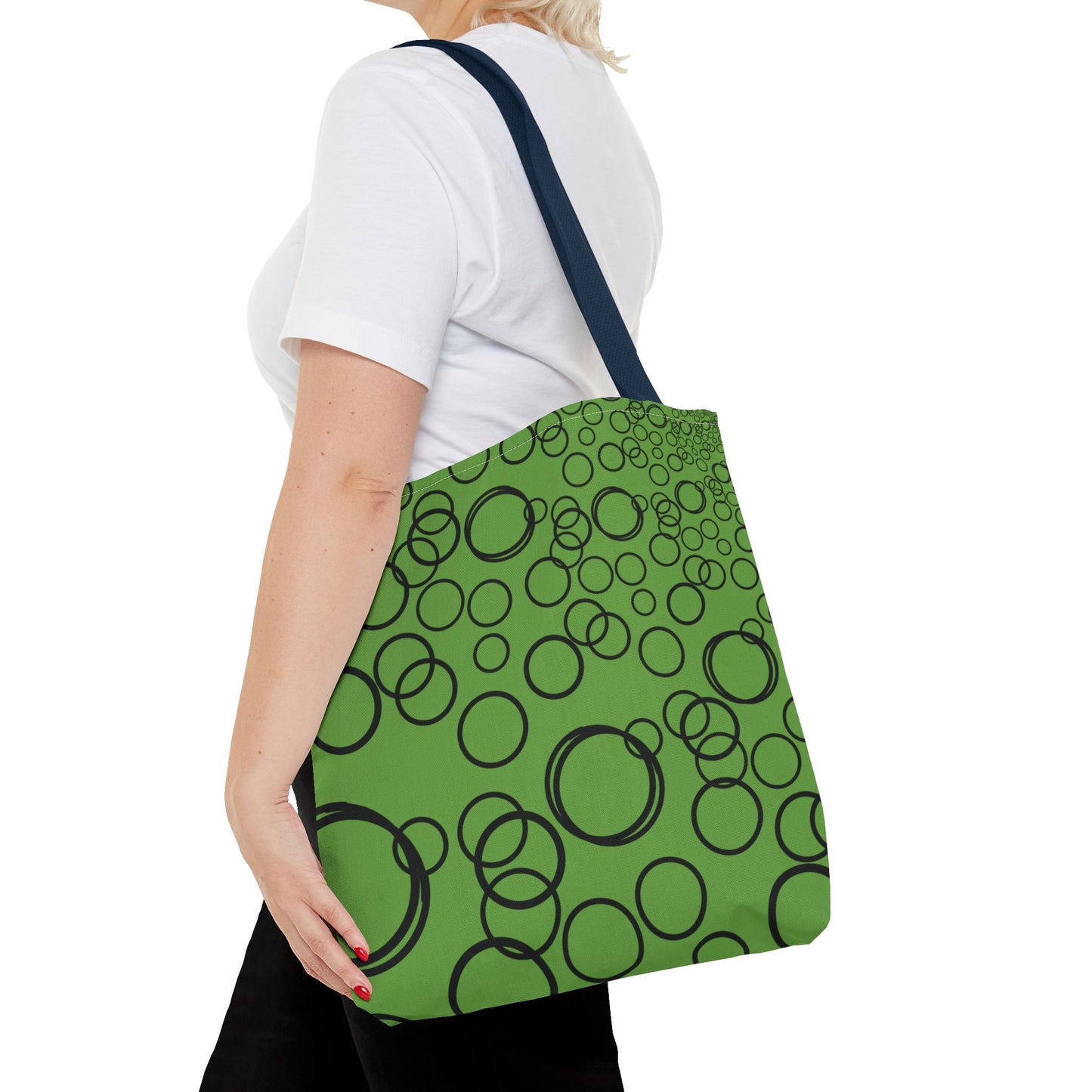 Chromatic Circles – Green Tote