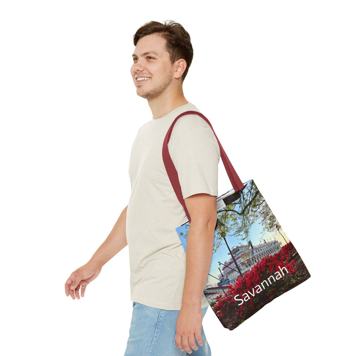 Riverboat & Blooms - Savannah Tote Bag