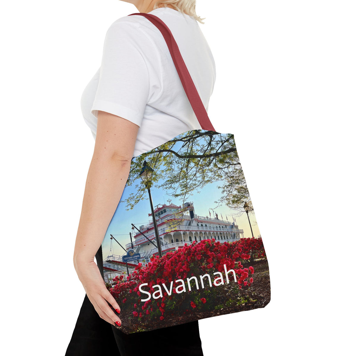 Riverboat & Blooms - Savannah Tote Bag