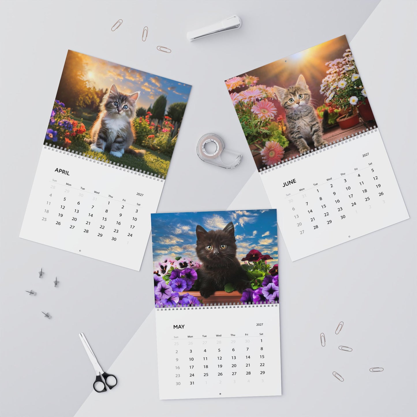 Kittens in Bloom — A Garden Year 2027 Calendar