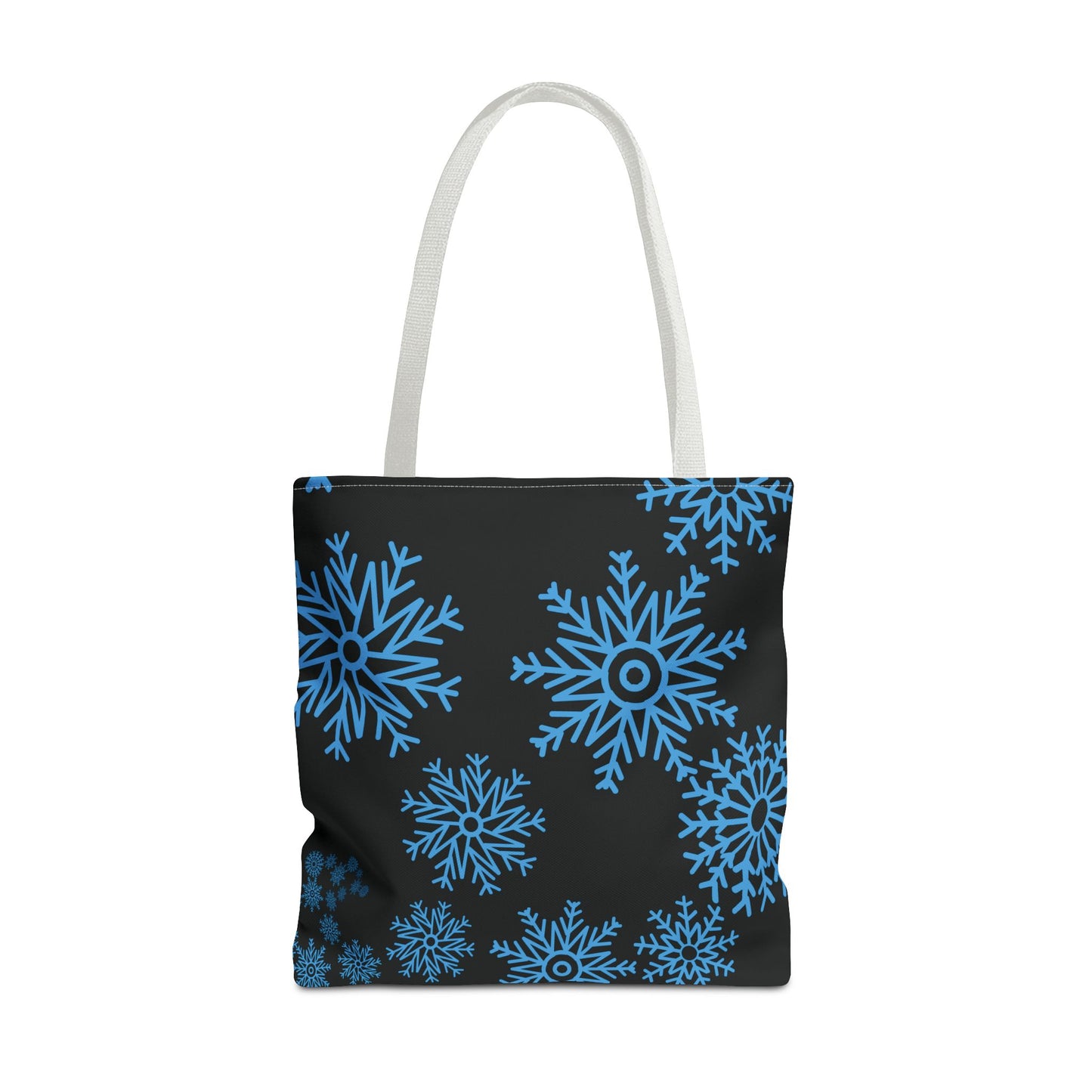 Snowfall in Bloom - Black Tote