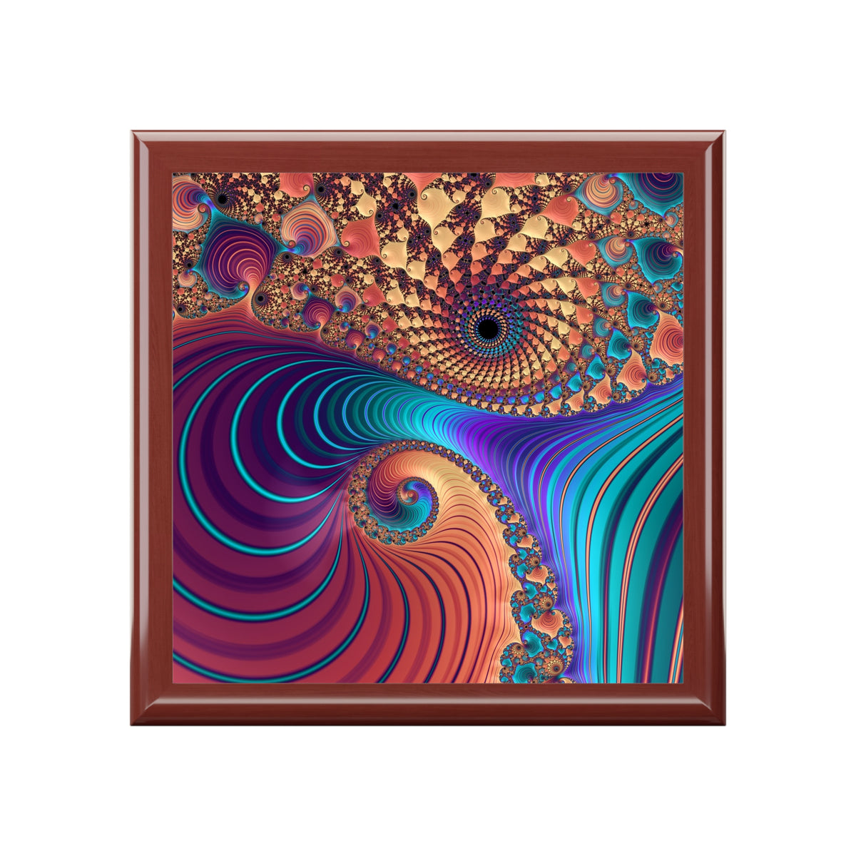 Fractal Convergence Jewelry & Keepsake Box