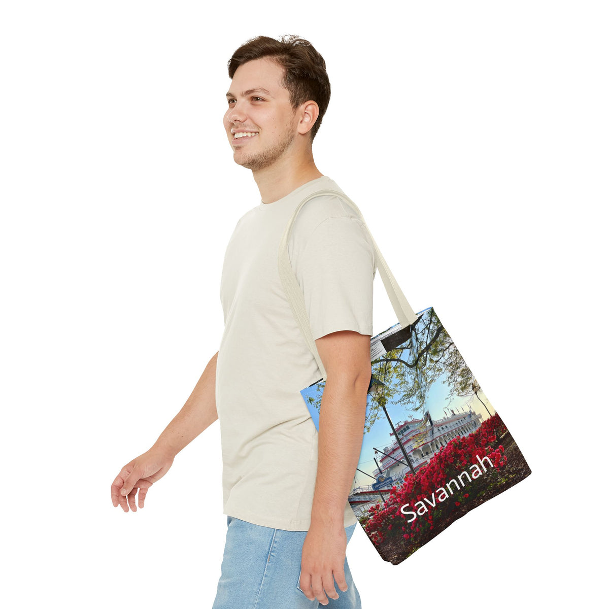 Riverboat & Blooms - Savannah Tote Bag