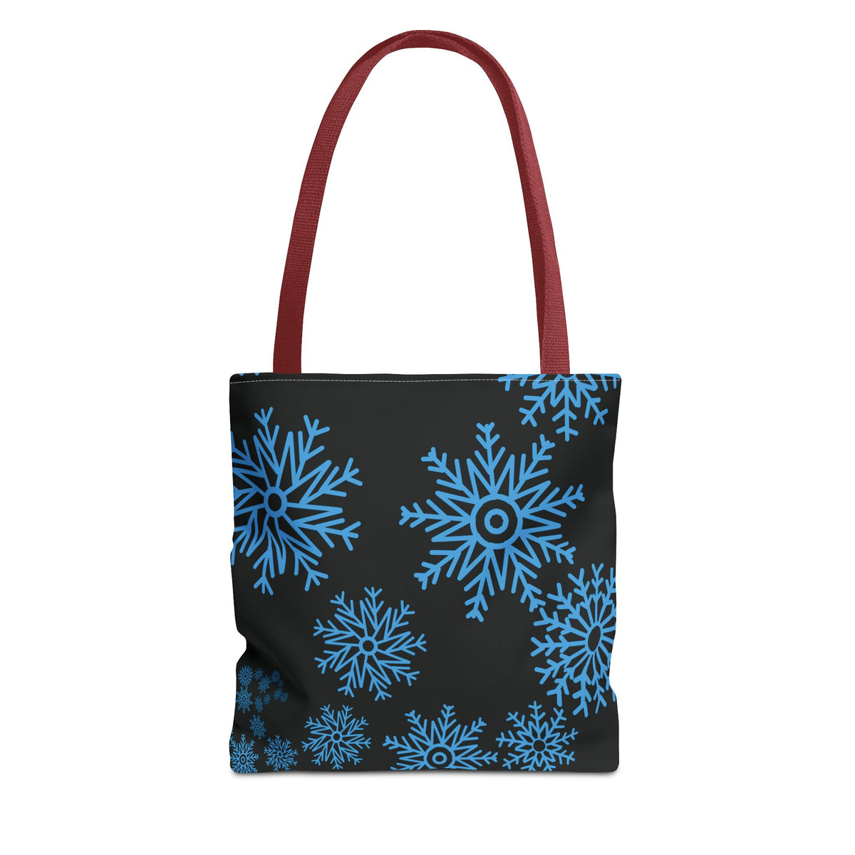 Snowfall in Bloom - Black Tote
