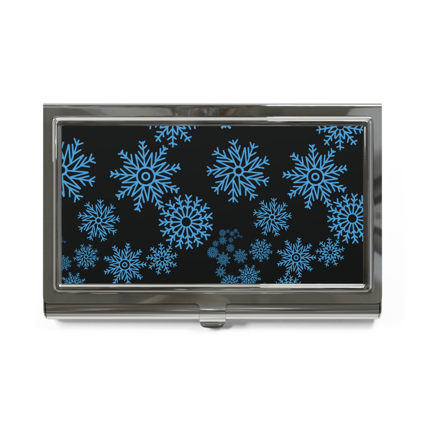 Snowfall in Bloom - Black Card Holder