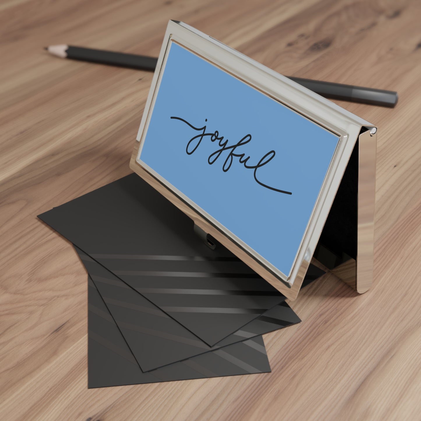 Joyful - Blue Card Holder