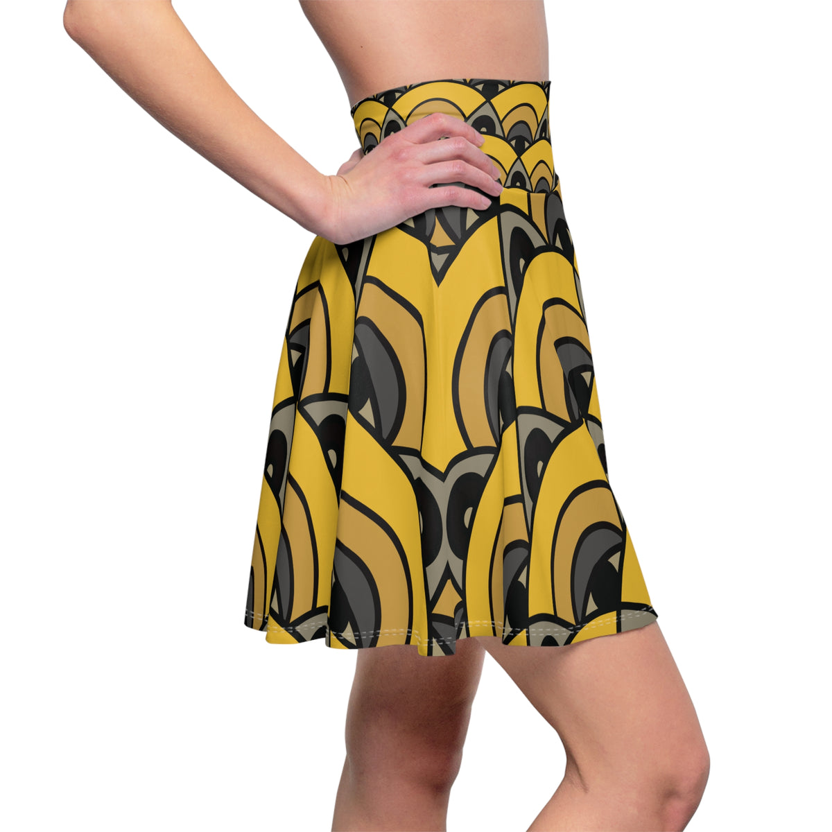 Golden Fanfare Flared Skirt