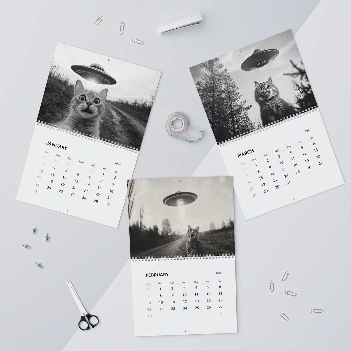 Cosmic Cat Snatchers: A Feline Adventure — 2027 Calendar