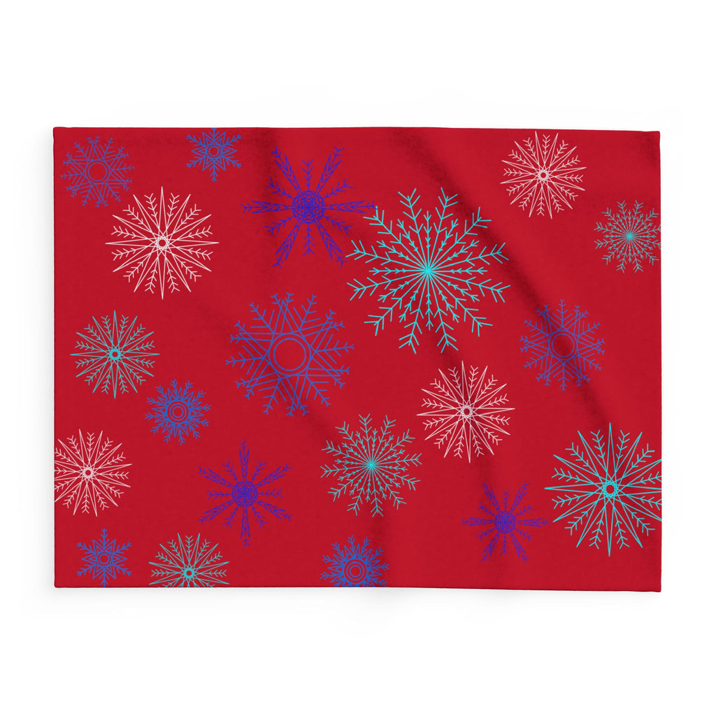 Let it Snow on Red Fleece Blanket