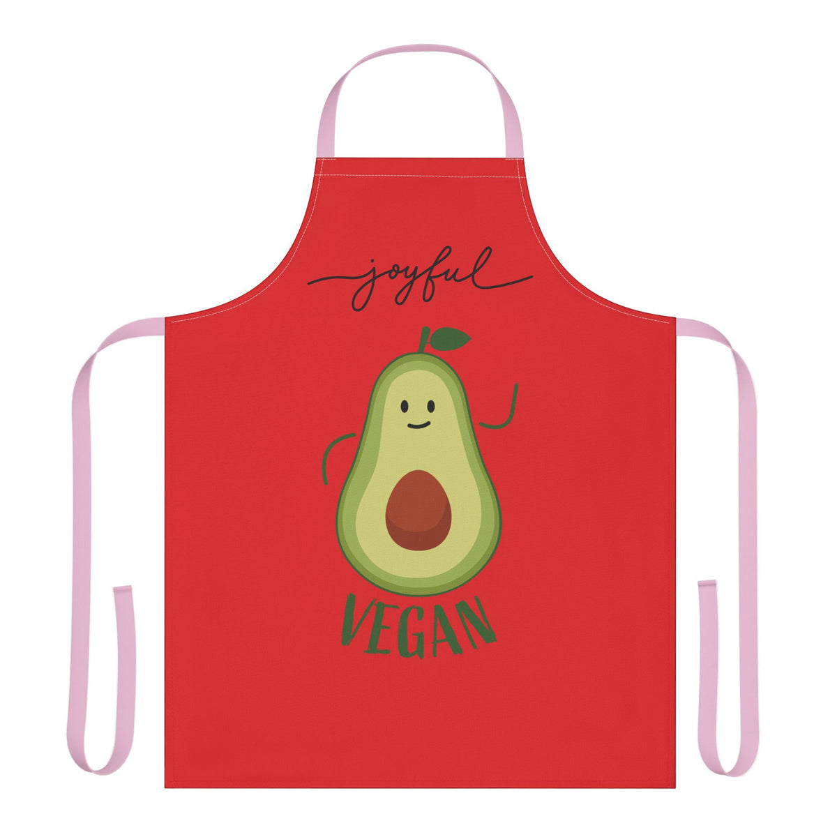 Joyful Vegan Apron – Red