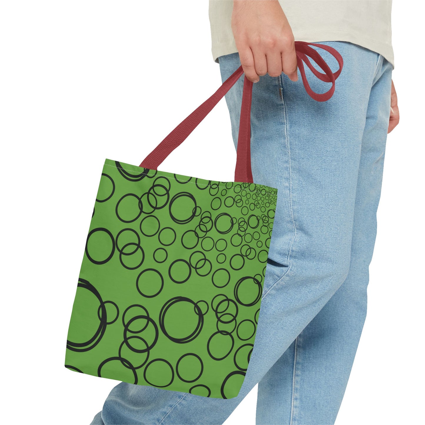 Chromatic Circles – Green Tote