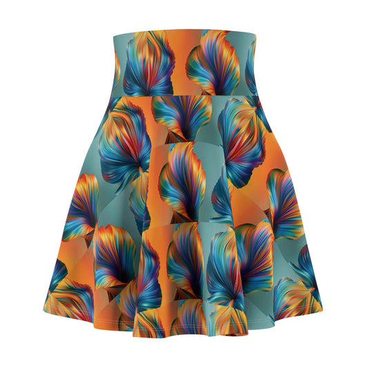 Prismatic Plumes Flared Skirt