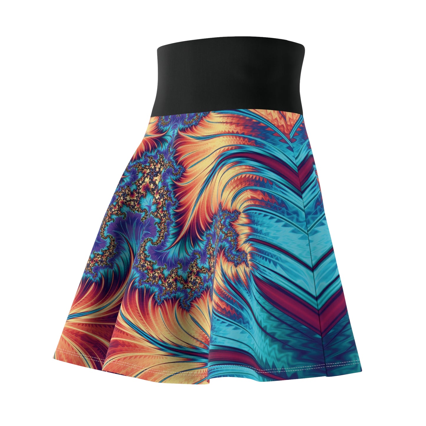 Fractal Tide Flared Skirt