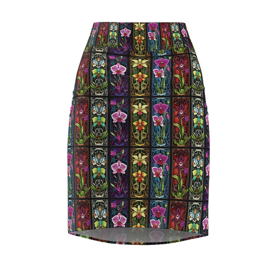 Orchid Nouveau Pencil Skirt