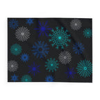 Let it Snow on Black Fleece Blanket