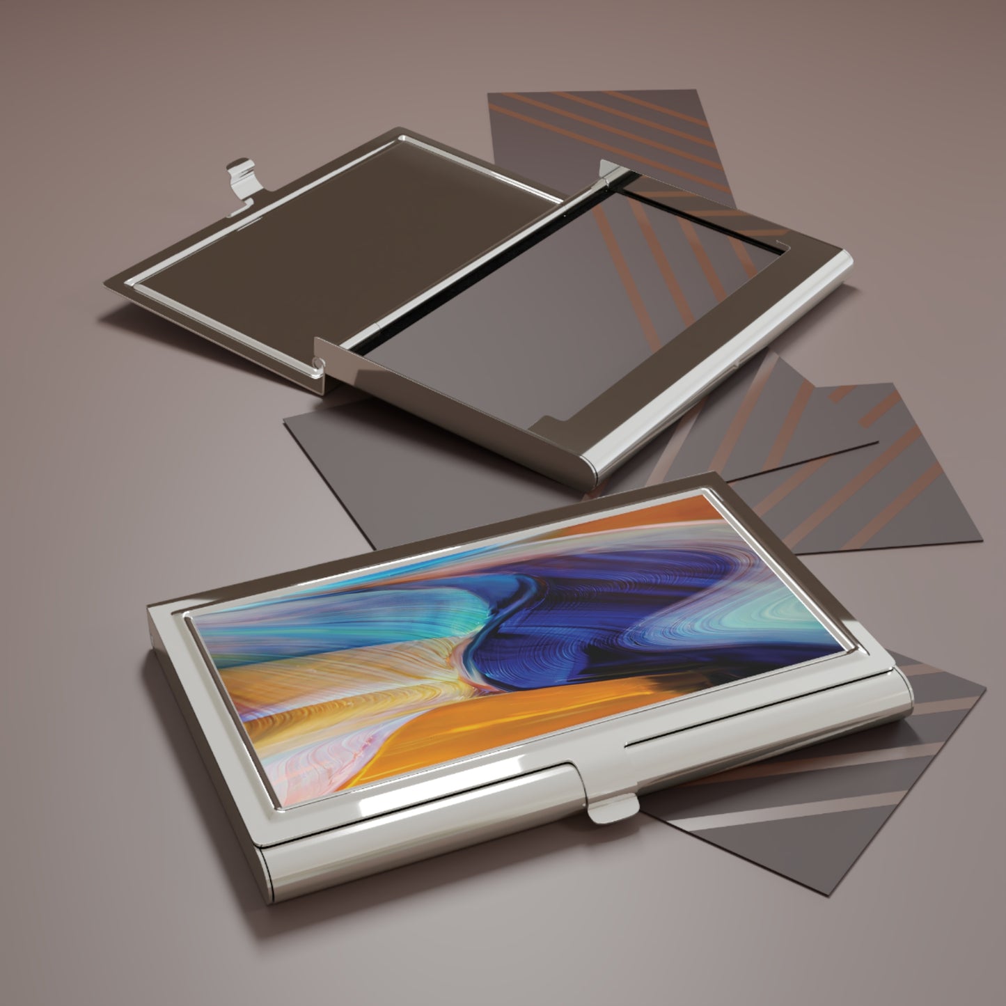Cobalt Flame Card Holder